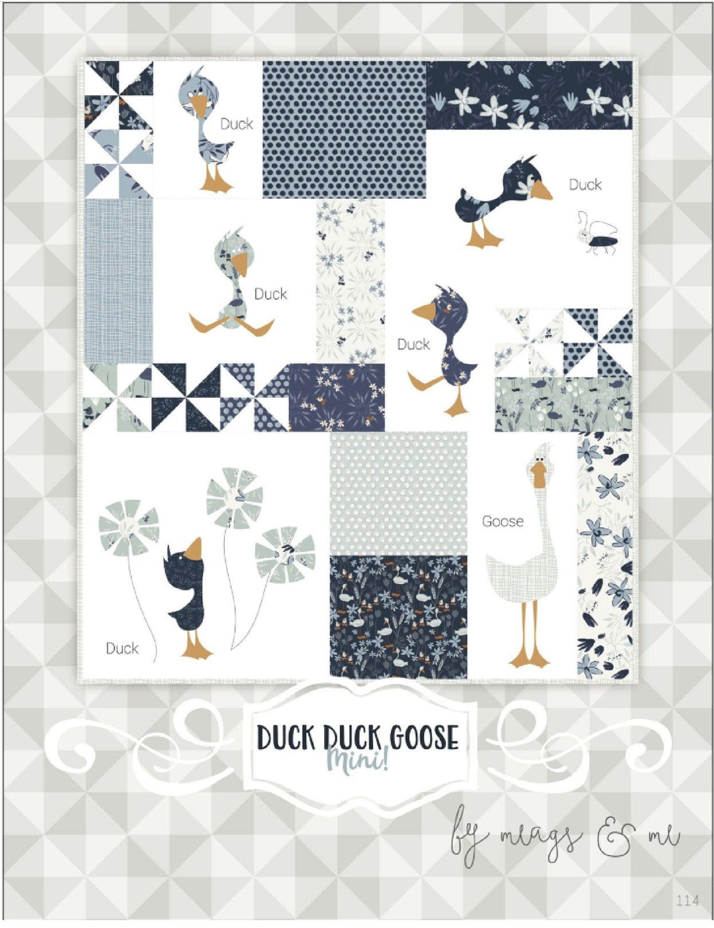 Duck Duck Goose MINI Pattern by meags & me. Finished size approximately 40" x 45"
