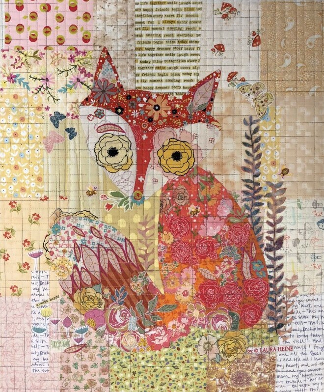 Teeny Tiny Collage Quilt Patterns by Laura Heine - Group #2 Fox Cow Truck
