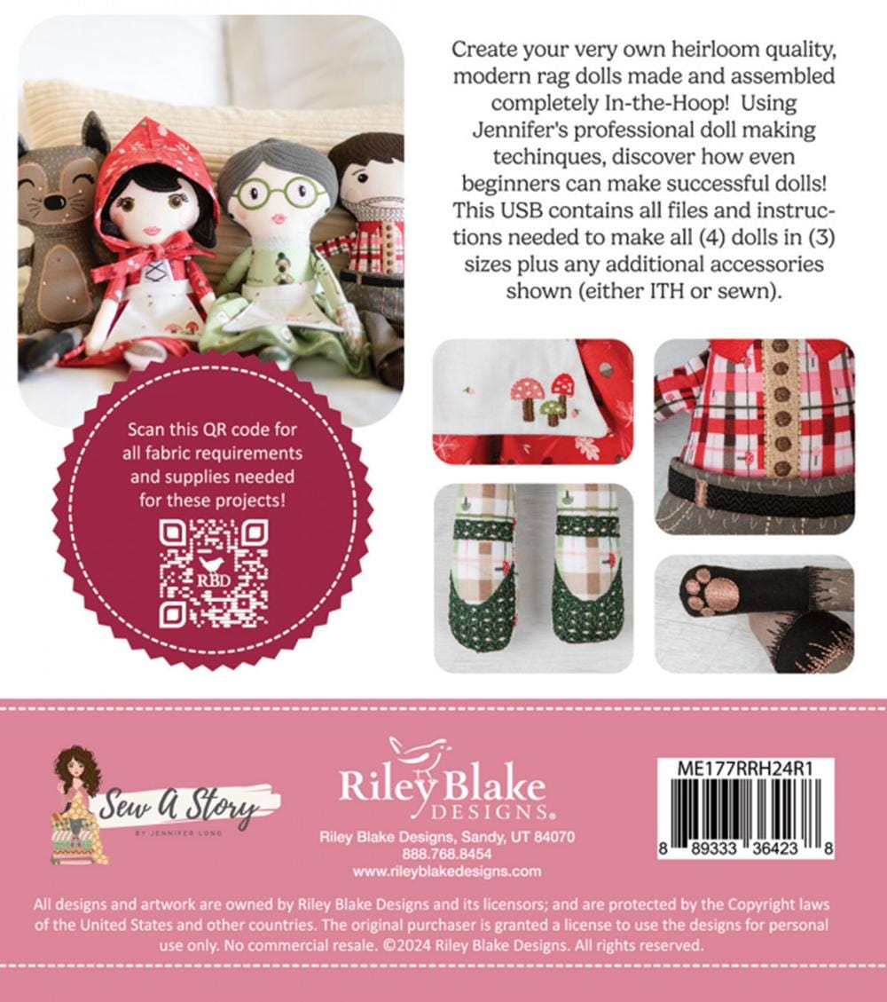 Red Riding Hood & Friends Dolls - Machine Embroidery USB - Free Shipping!