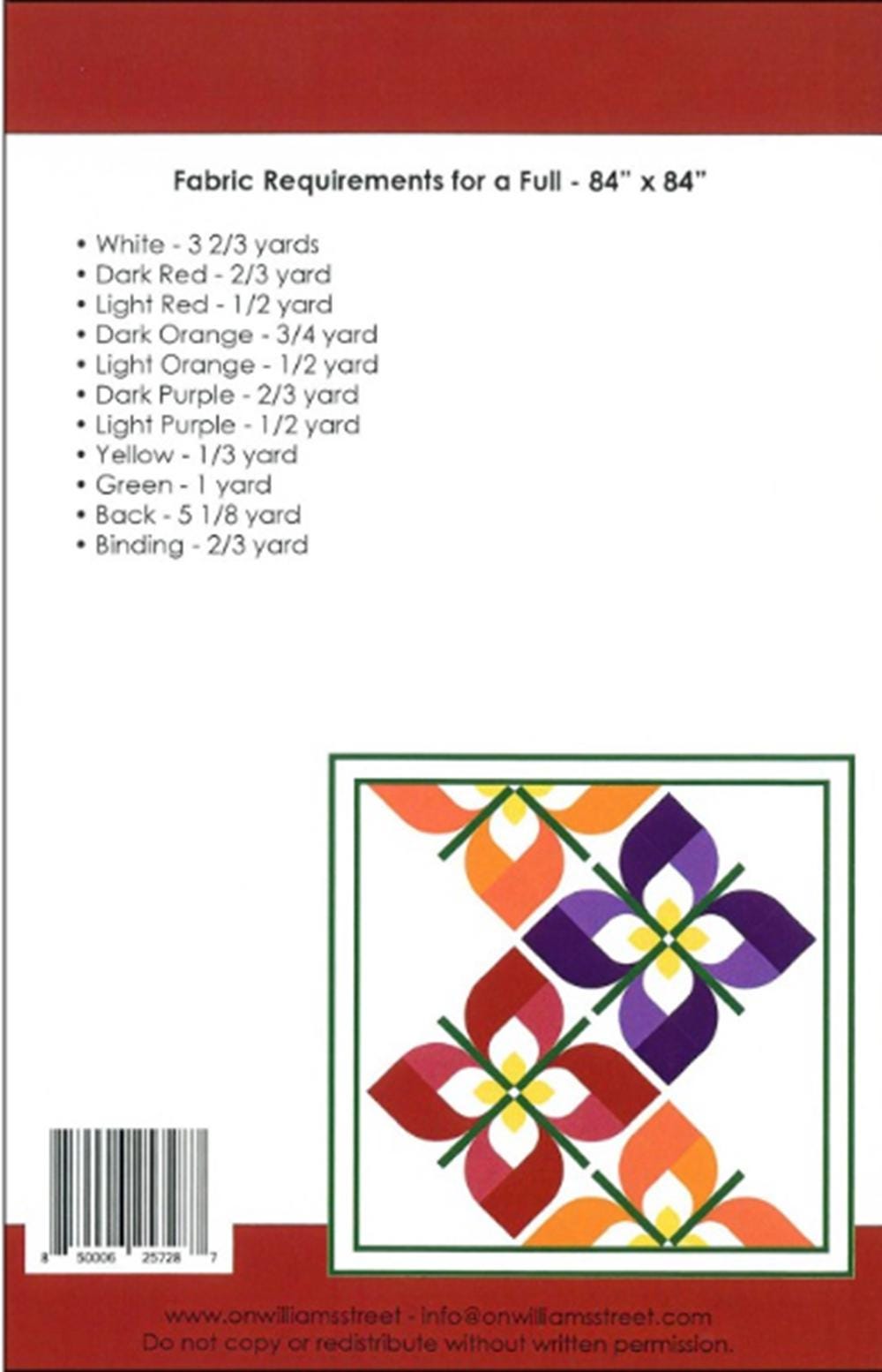 WindSwept Quilt Pattern by On Williams Street 84" x 84" - pattern only for 3 sizes.