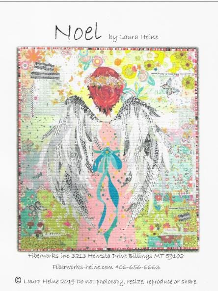 Noel Collage Quilt Pattern by Laura Heine - finished size approx 32" W x 36" L pattern only