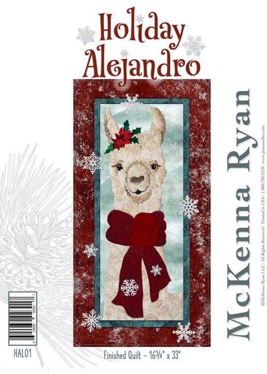 Holiday Alejandro! Quilt Pattern by McKenna Ryan - finished size approximately 16 3/4" wide x 33" tall