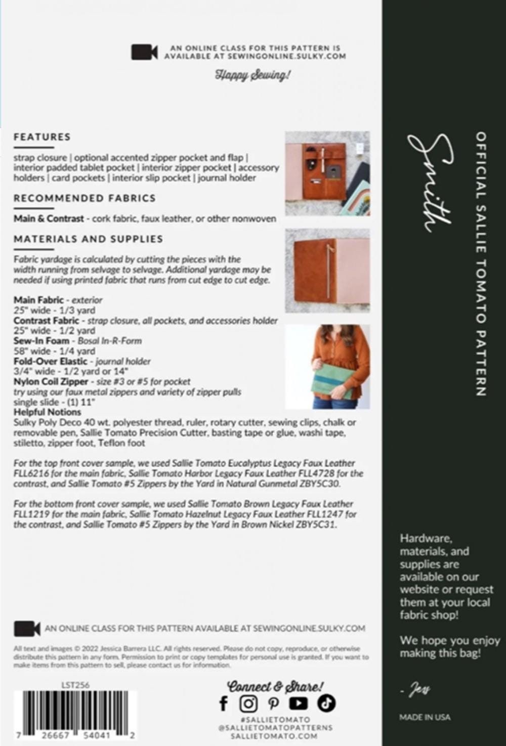 Smith Organizer from Sallie Tomato Mini Pattern - 12"w x 9"h x 1/2"deep