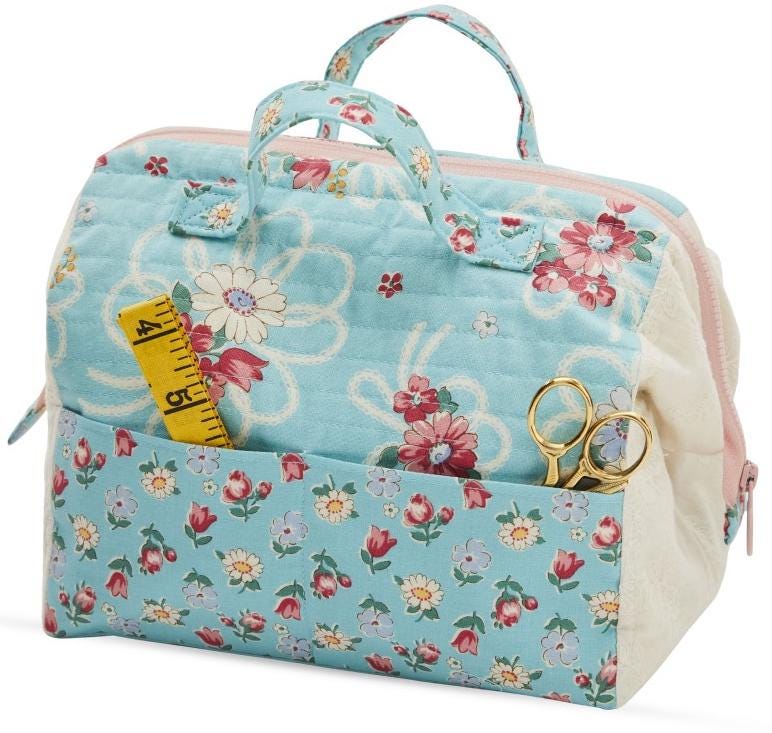 Stylish Sewing Caddy with Hardware designed by Kristyne Czepuryk of Pretty by Hand