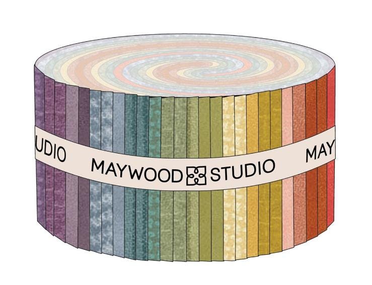 Woolies Flannel 2.5" strips (40) designed by Bonnie Sullivan for Maywood Studio - Free Shipping!