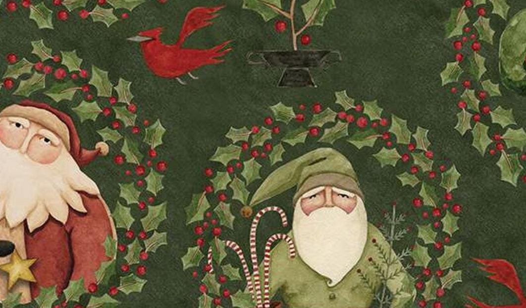 Up on the Housetop Christmas Quilt Kit from Riley Blake, designed by Teresa Kogut Approximately 51" x 58"
