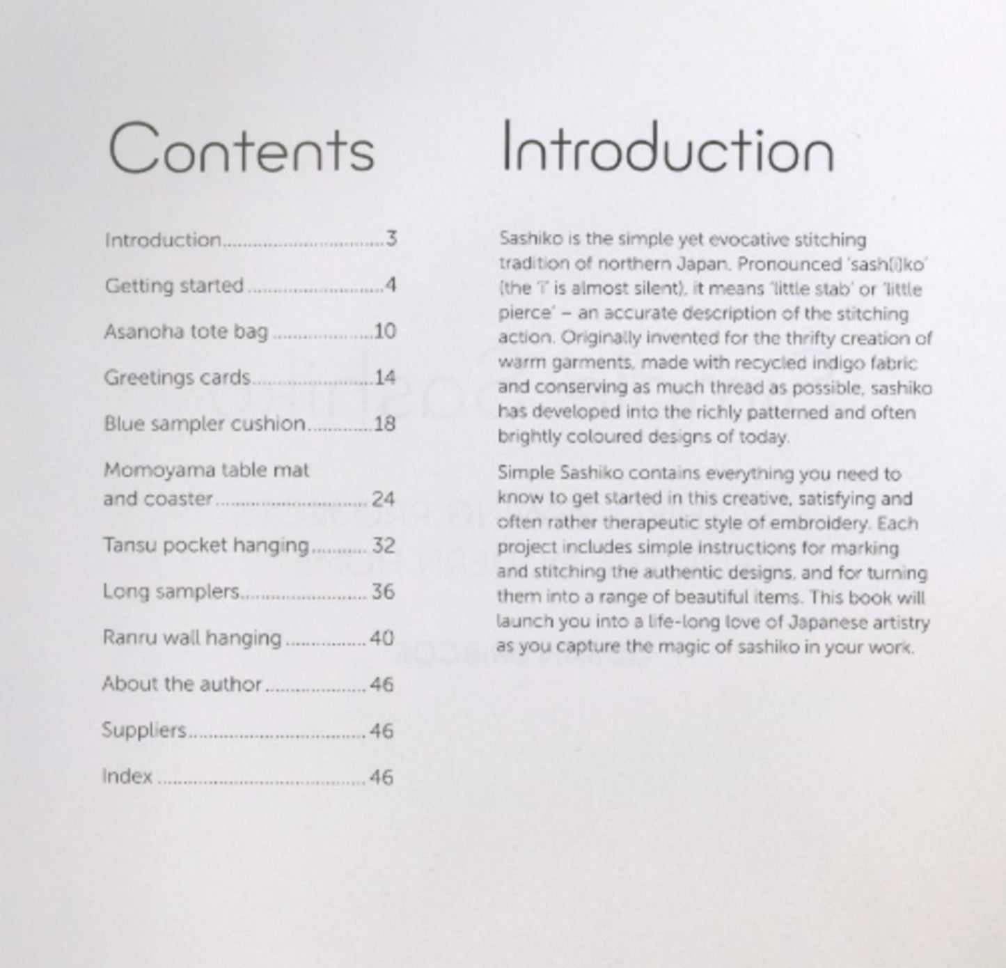 Simple Sashiko book by Susan Briscoe - 8 Sashiko Sewing Projects for the Modern Home