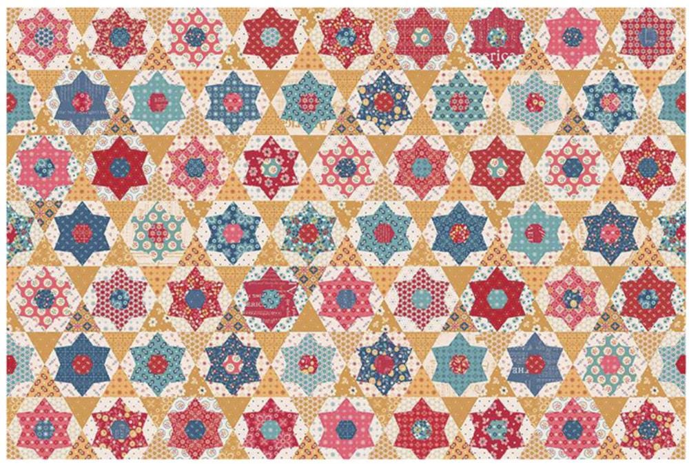 Americana Home Décor Stars multi color fabric from Riley Blake, 57/58" wide, sold by the yard.