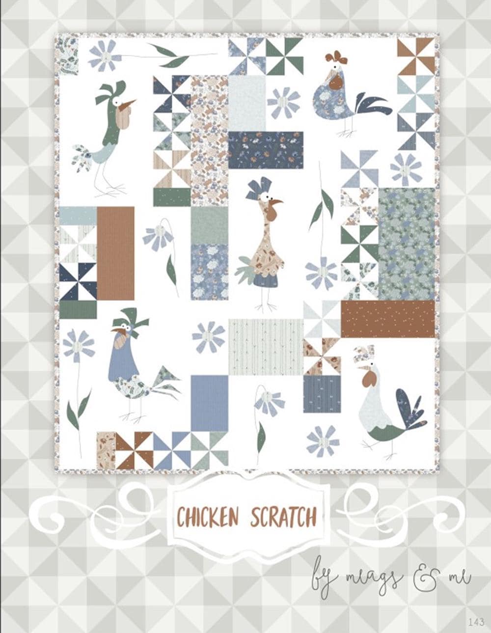 Chicken Scratch Pattern by meags & me. Finished size approximately 40" x 46"