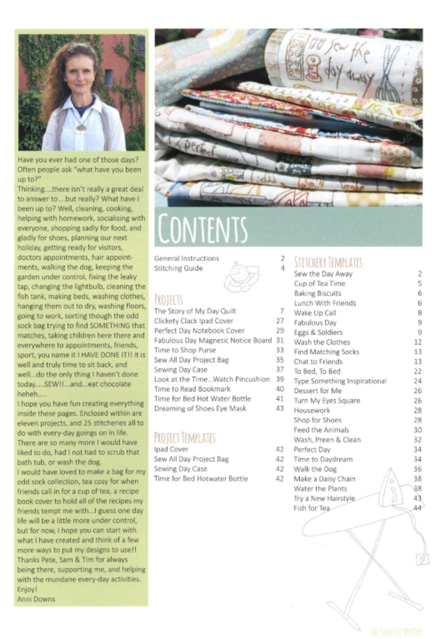The Story of My Day Quilt Project and More by Anni Downs. for Hatched and Patched.