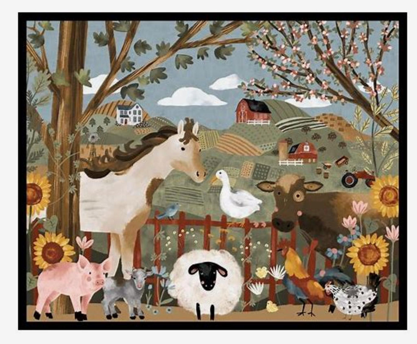 Farm Country Panel from Blank Quilting Corporation = approximated 35" x 42"