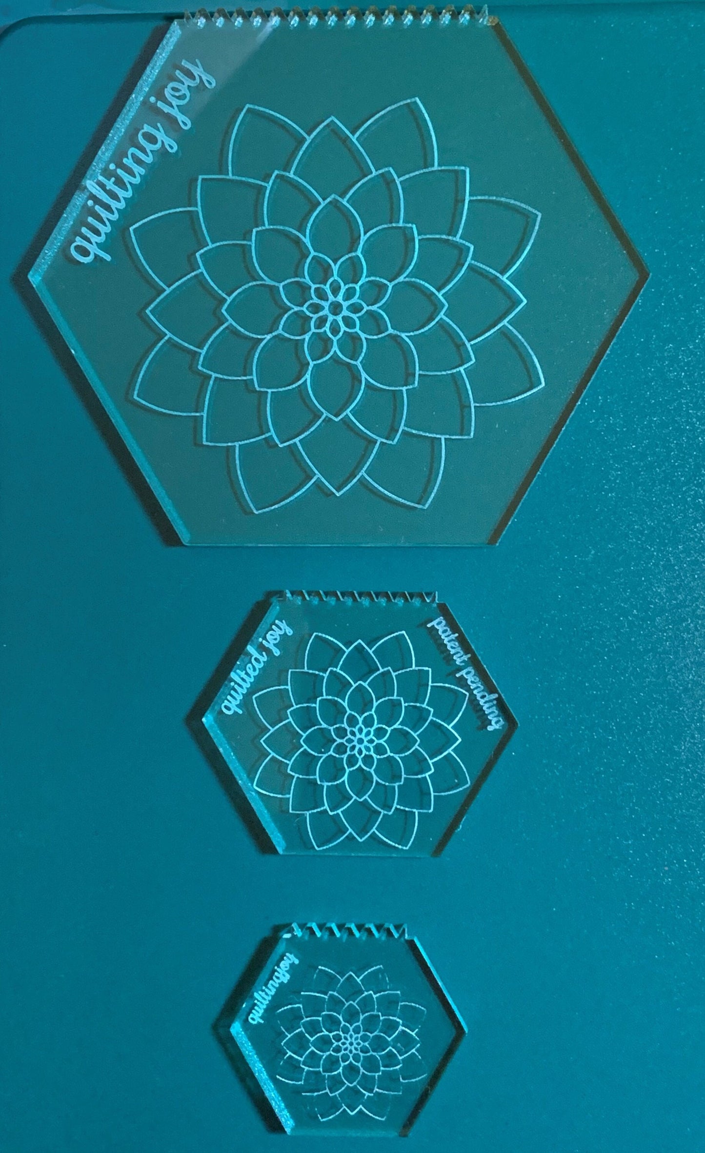 Introducing "Plexi-Hexi"! The Hexagon Template Tool for Grandmother's Flower Garden Quilts - Keeps your stitching even! EPP, GFG
