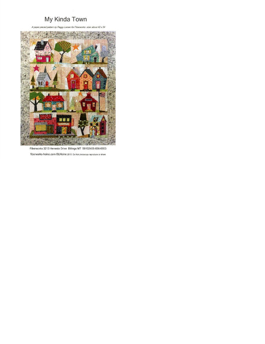 My Kinda Town Quilt Pattern by Laura Heine - Finished size approximately 42 x 54