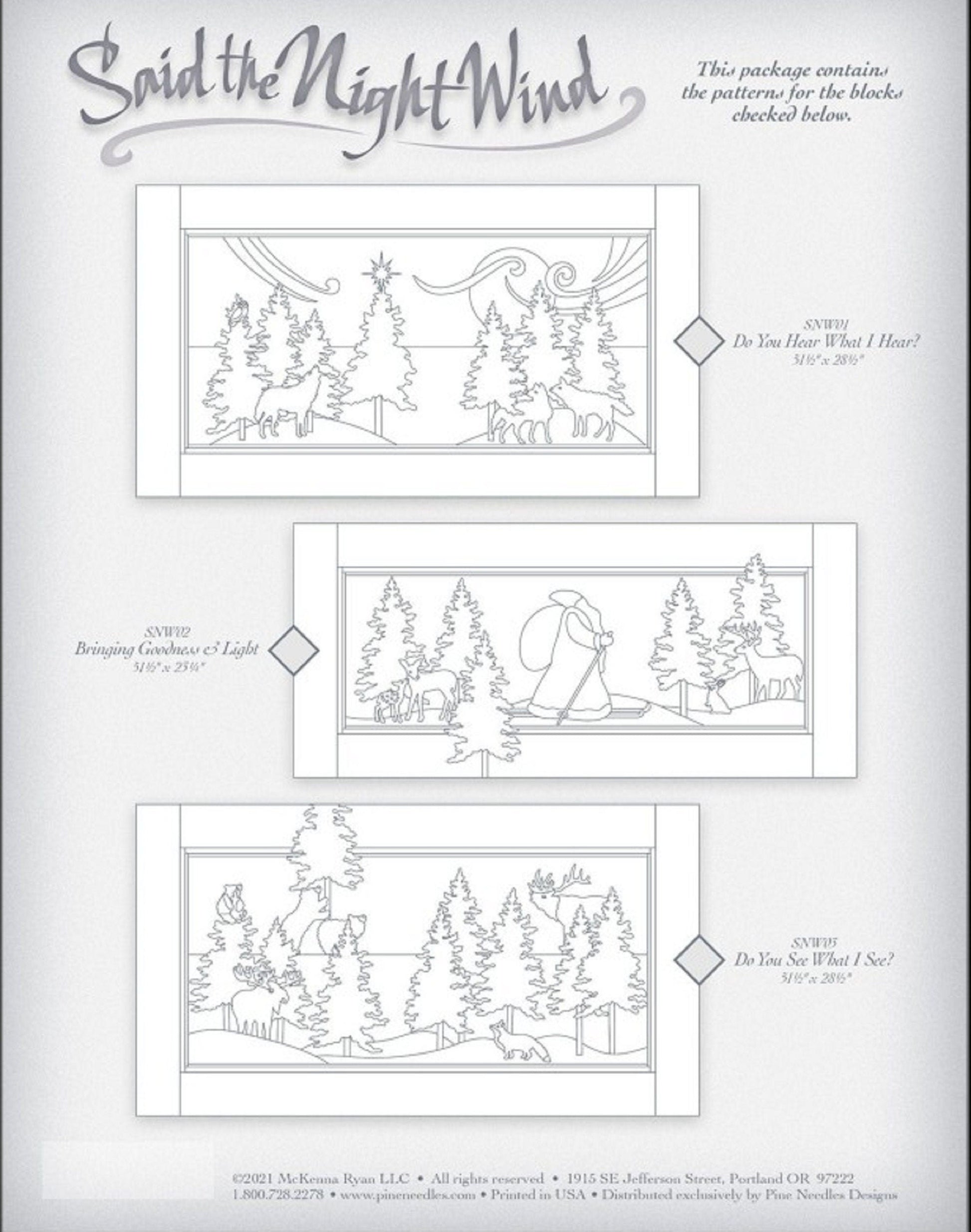 Said the Night Wind Quilt Kit-Pattern and Fabrics to complete the Quilt Top by McKenna Ryan - Finished size 53" x 62-3/4" - Free Shipping!