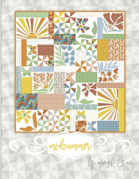 Midsummer Pattern by meags & me. Finished size approximately 50" x 55"