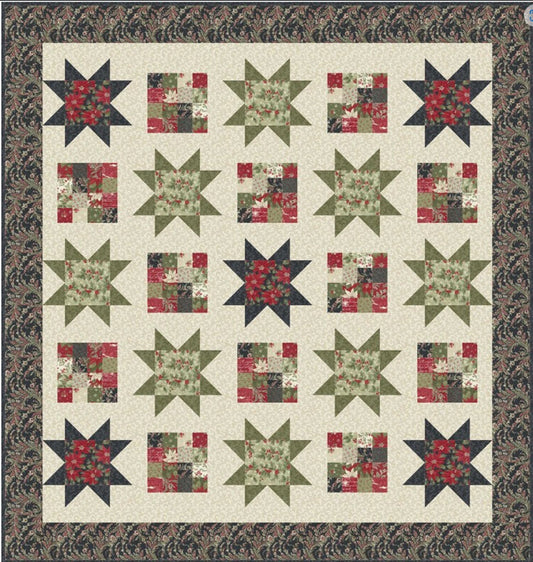 Christmas Charm Quilt Pattern by Lavender Lime, 70.5" x 74.5"