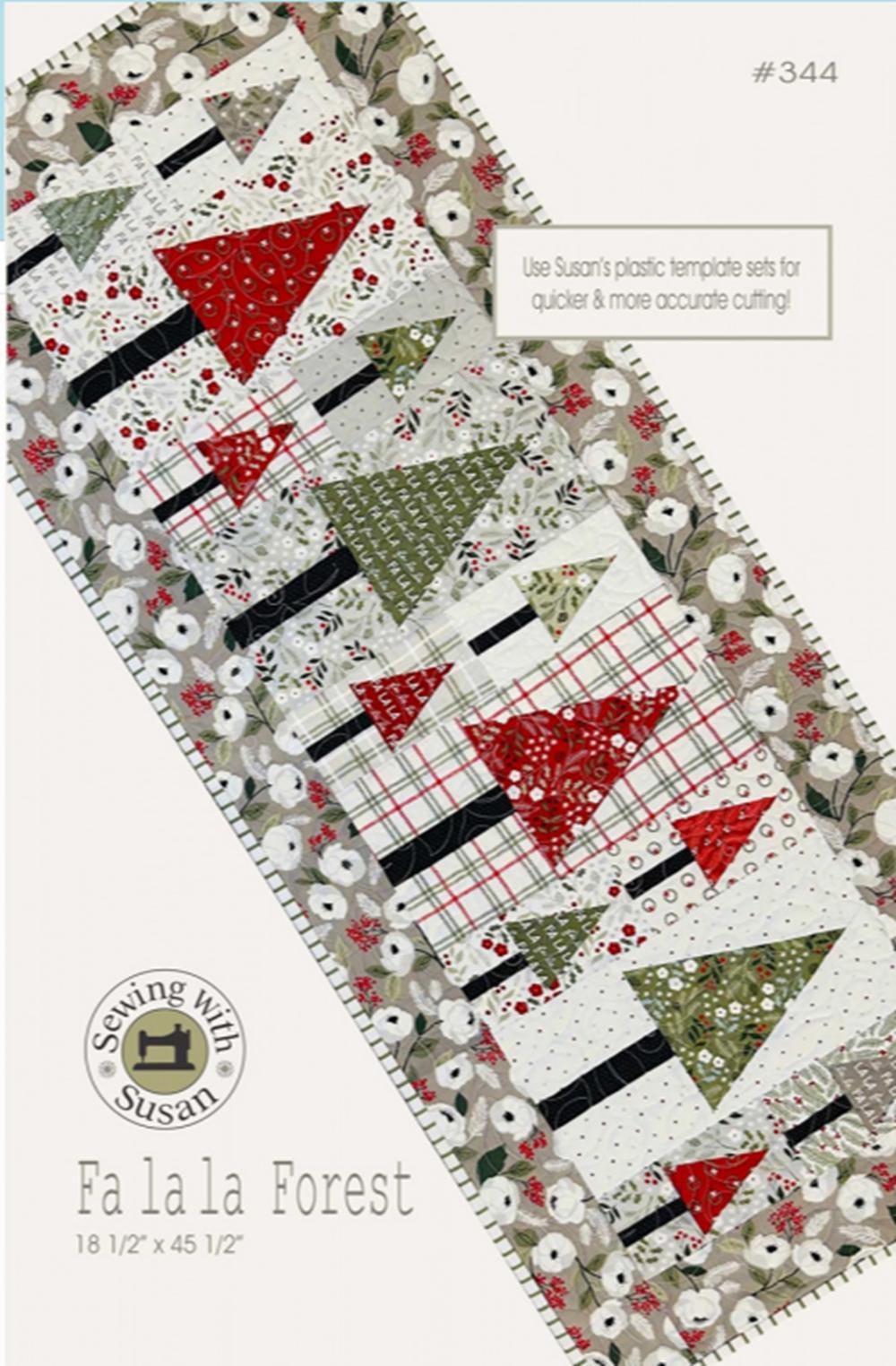 Fa la la ForestTable Runner, designed by Susan Marth. Finished size 14.5" x 54.5"