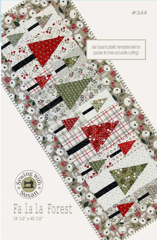 Fa la la ForestTable Runner, designed by Susan Marth. Finished size 14.5" x 54.5"