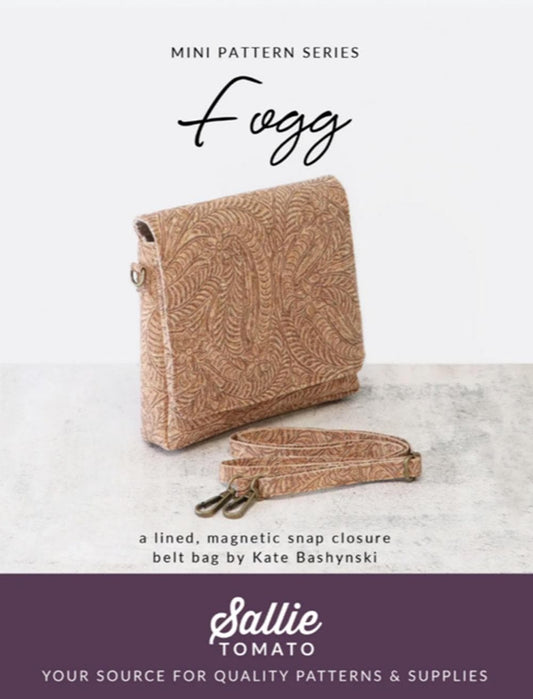 Fogg Belt Bag, Sallie Tomato Mini Pattern - Finished size is 7-1/2" w x 7" h x 1-1/2" deep