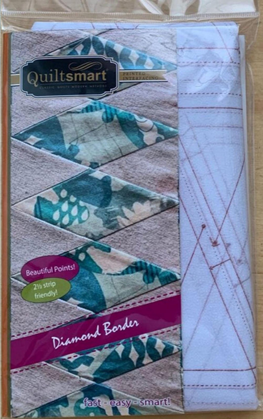 Quiltsmart Diamond Border Fun Pack - includes 2 panels of interfacing to make 4.5 yards of 5.25" wide border.