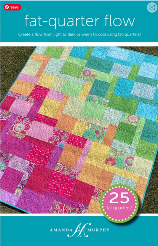 Fat-Quarter Flow Quilt Pattern by Amanda Murphy - 56-1/2" x 70-1/2" finished