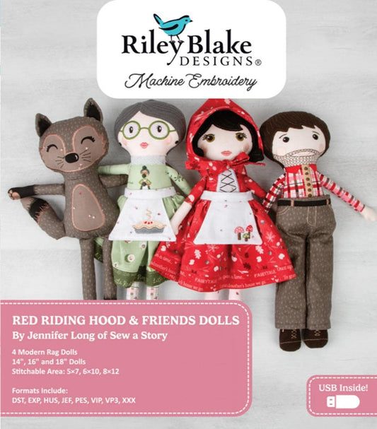 Red Riding Hood & Friends Dolls - Machine Embroidery USB - Free Shipping!