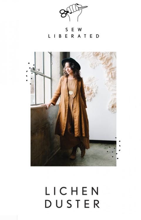 Lichen Duster pattern from Sew Liberated - fabric not included