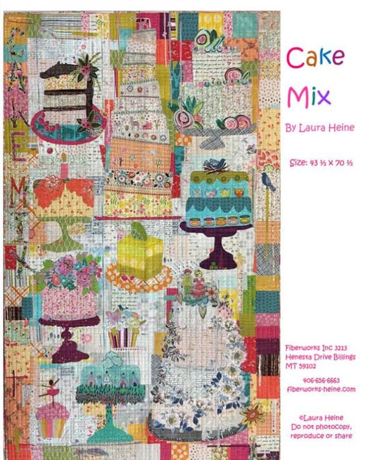 Cake Mix Collage Pattern by Laura Heine - Finished size approximately 43.5" x 70.5"