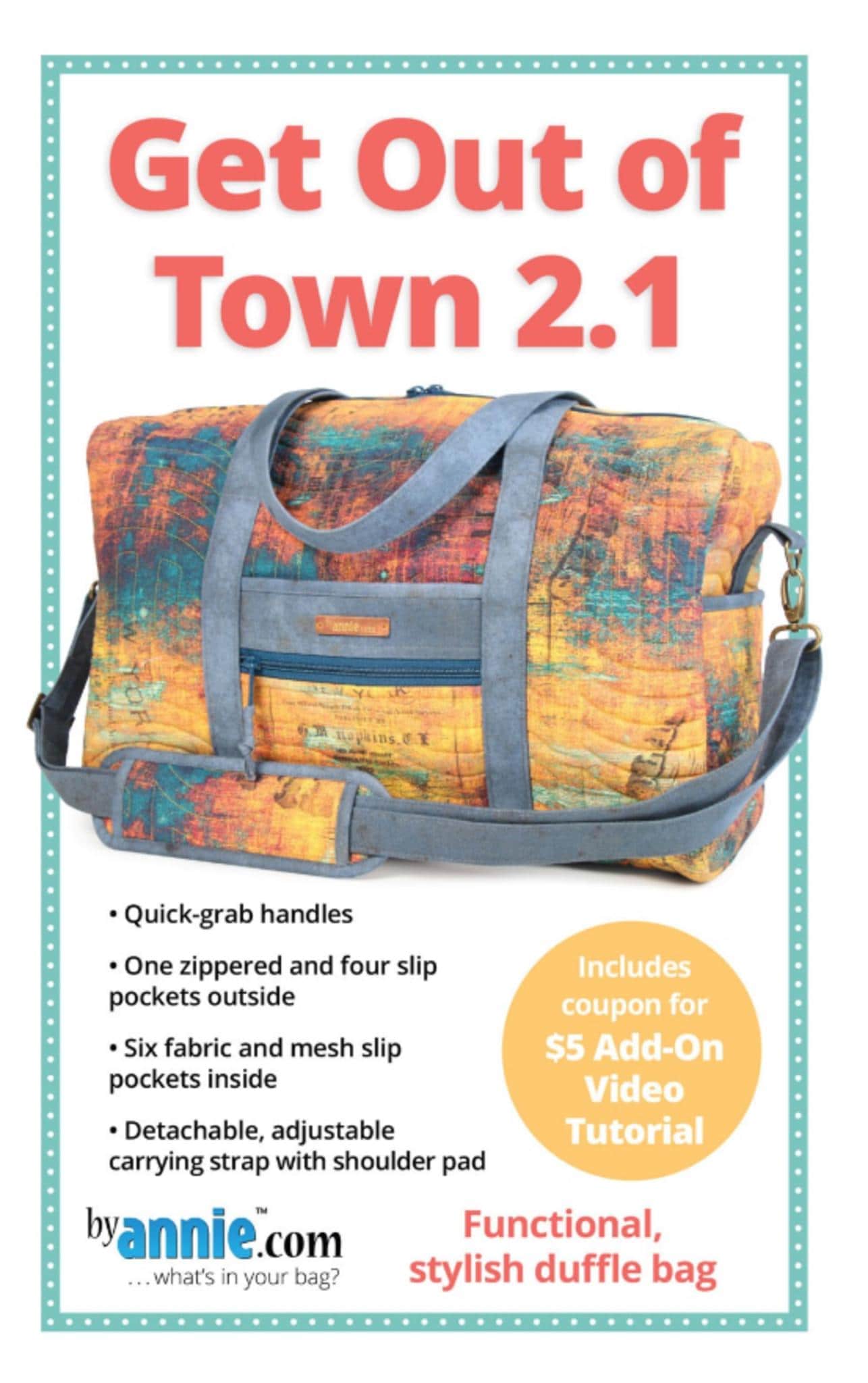 Get Out of Town Duffle 2.1 - Bag Pattern designed by Annie Unrein