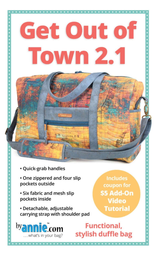 Get Out of Town Duffle 2.1 - Bag Pattern designed by Annie Unrein