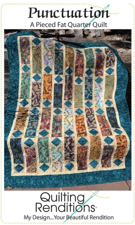 Punctuation Quilt Pattern by Kari Nichols - 4 sized included; fat quarter friendly