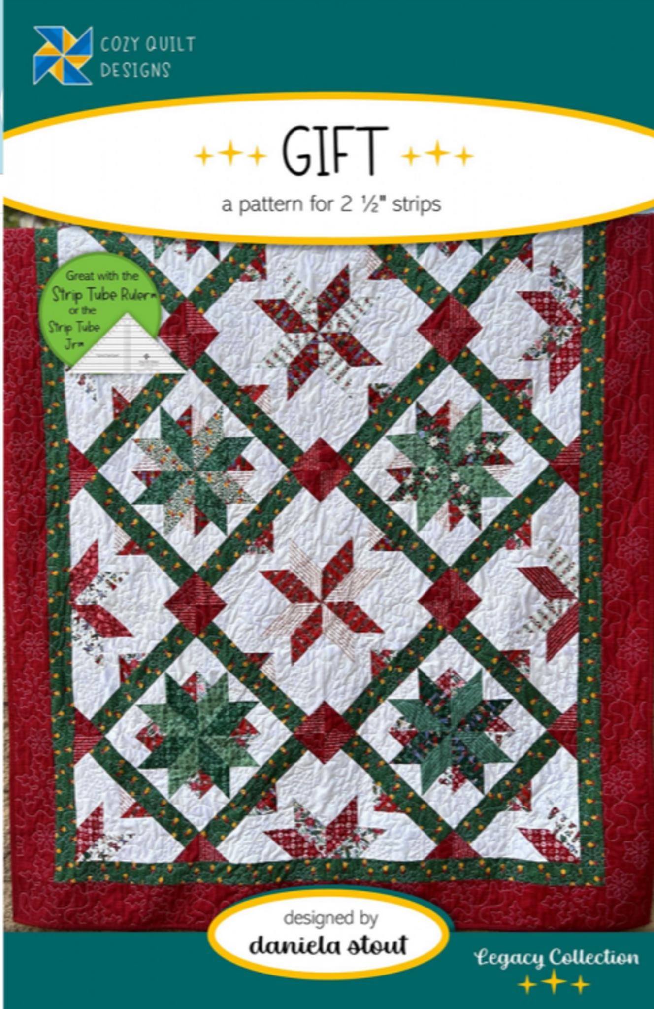 Gift Quilt Pattern by Daniela Stout for Cozy Quilt Designs - includes 5 sizes