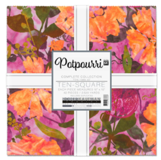 Potpourri by Studio RK - Ten Inch Squares (10" squares) Complete collection, includes duplicates 42pcs - Free Shipping!