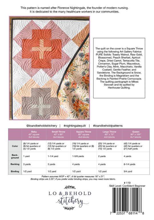 Nightingale Quilt Pattern from Lo & Behold Stitchery - Five sizes included