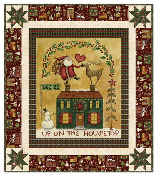 Up on the Housetop Christmas Quilt Kit from Riley Blake, designed by Teresa Kogut Approximately 51" x 58"