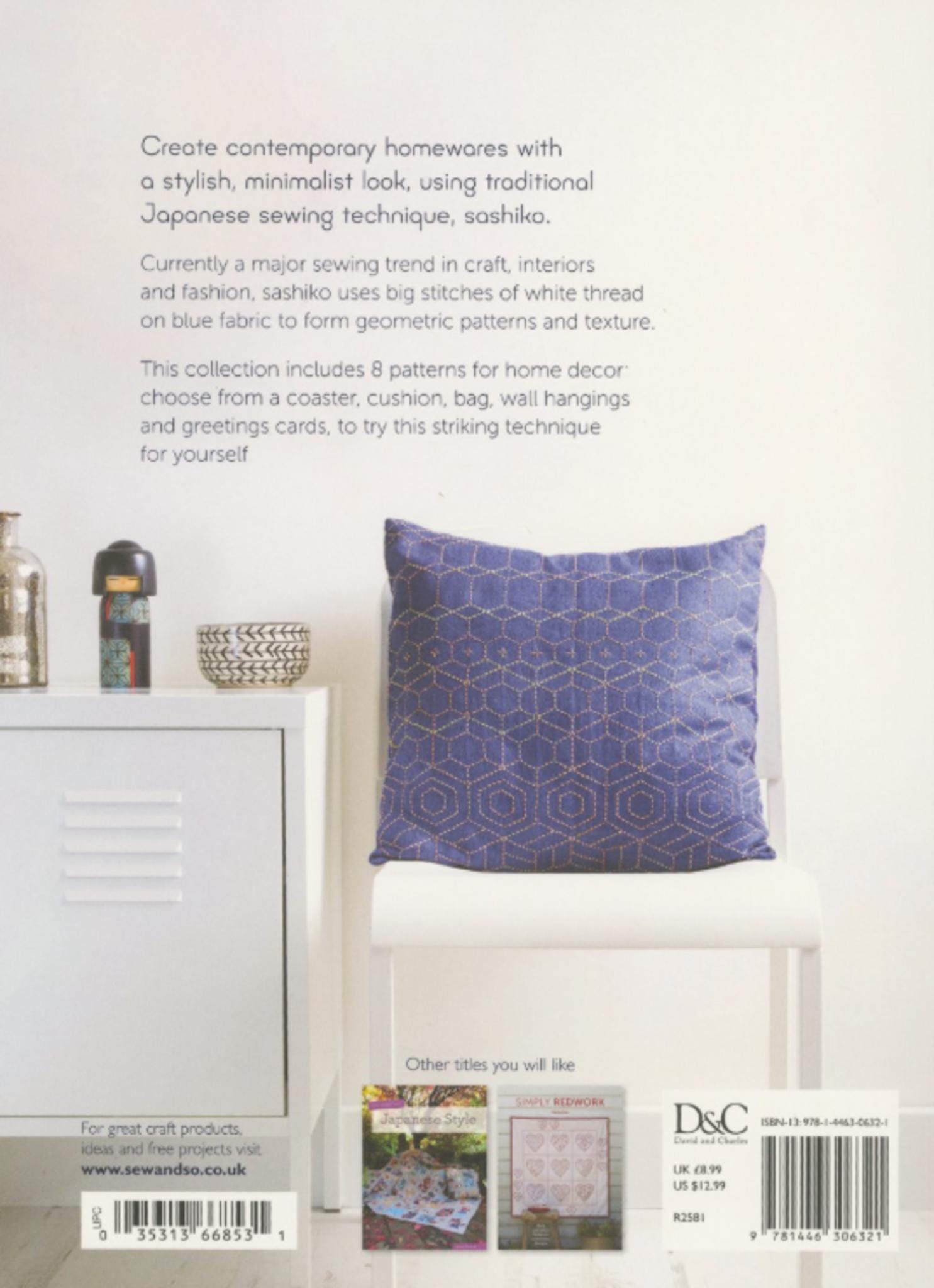 Simple Sashiko book by Susan Briscoe - 8 Sashiko Sewing Projects for the Modern Home
