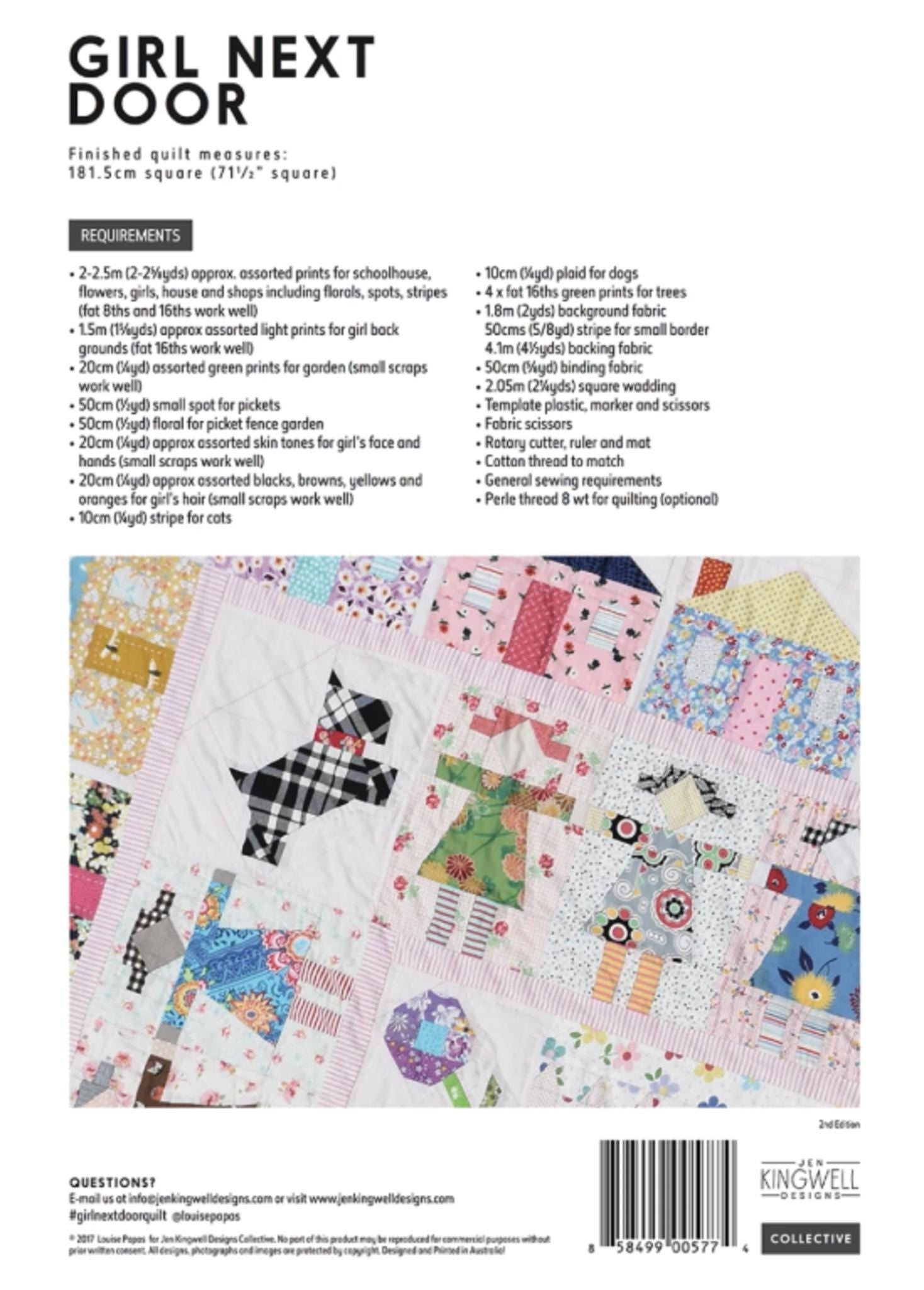 Girl Next Door Quilt Pattern by Louise Papas - 71.5" x 71.5"