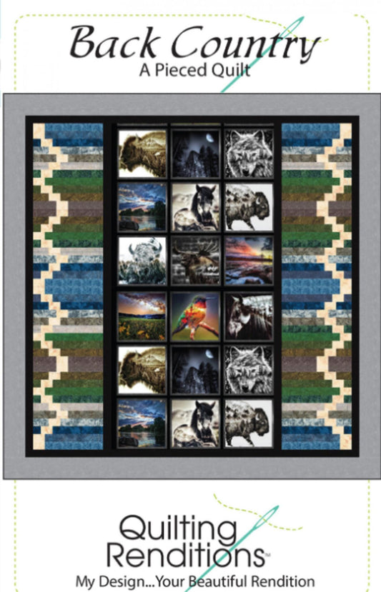 Back Country Quilt Pattern - Intermediate Pieced Quilt Finished size 73.5" x 97.5"