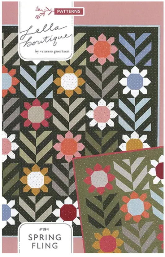 Spring Fling Quilt Pattern by Lella Boutique - approx 78" x 78" finished size