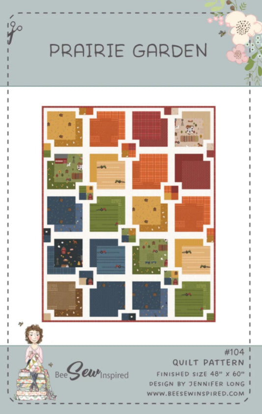 Prairie Garden Quilt Pattern by Jennifer Long - 48” x 60”