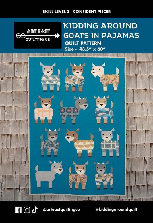 Kidding Around Goats in Pajamas Quilt Pattern by Art East - 43' x 60"