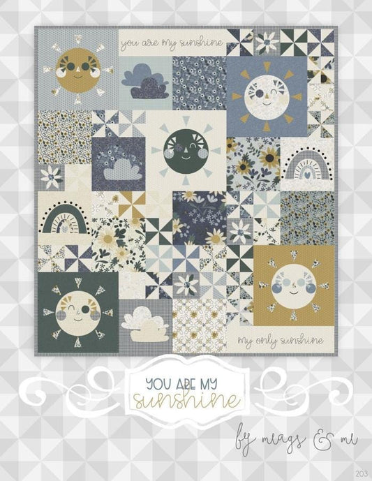 You Are My Sunshine Pattern by meags & me. Finished size approximately 40" x 45"
