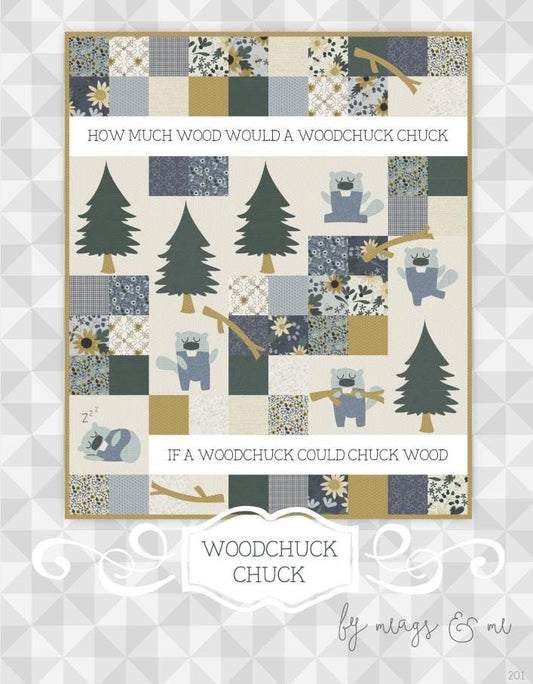 Woodchuck Chuck Pattern by meags & me. Finished size approximately 45" x 54"