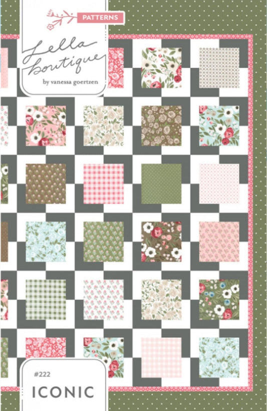 Iconic Quilt Pattern by Lella Boutique - approx 78.5" x 78.5" finished size