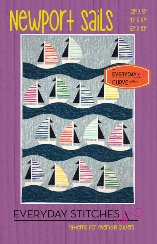 Newport Sails Quilt Pattern by Everyday Stitches - 3 sizes included