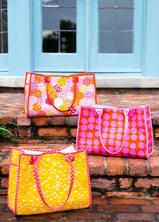 All the Things Tote Pattern by Knot + Thread design - Includes 3 sizes