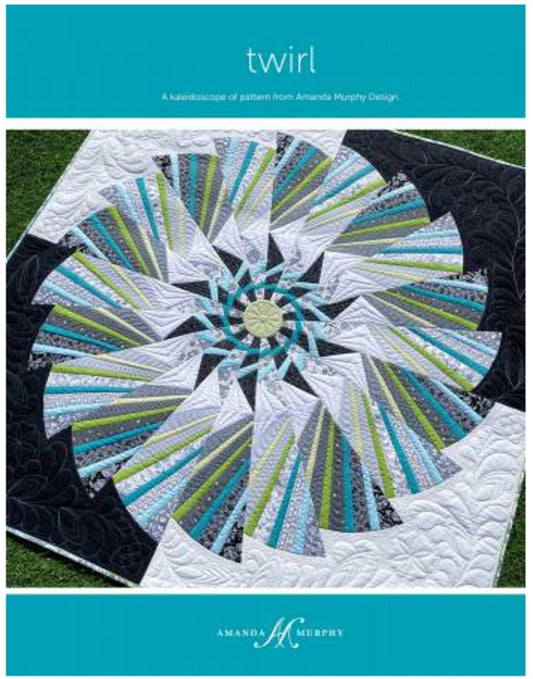 Twirl Quilt Pattern by Amanda Murphy - foundation pieces. Finished size approximately 70.5" w x 70.5" h