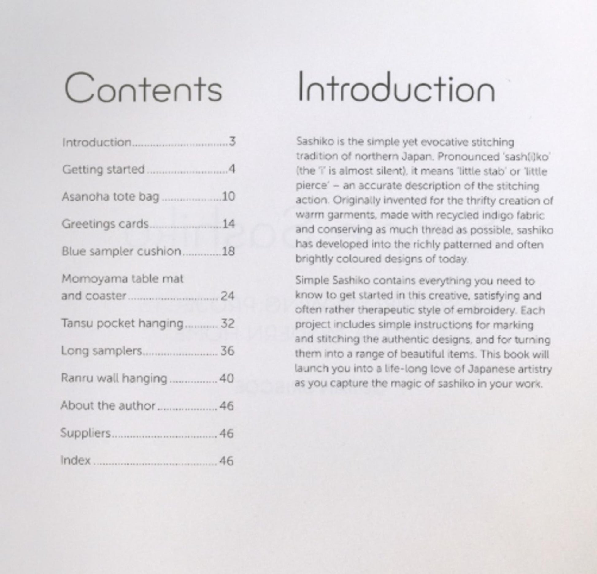 Simple Sashiko book by Susan Briscoe - 8 Sashiko Sewing Projects for the Modern Home