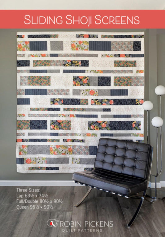 Sliding Shoji Screens Quilt Pattern by Robin Pickens. Three sizes included - Precut Friendly.