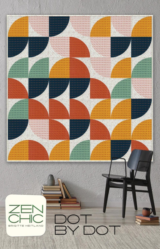 Dot By Dot Quilt Pattern by Brigitte Heitland - 64" x 64"